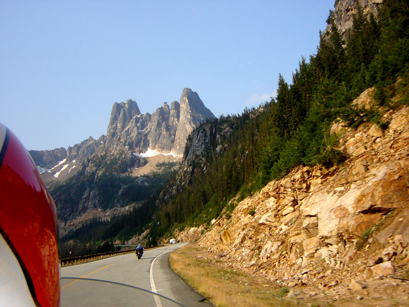 Climbing toward Liberty Bell Peak