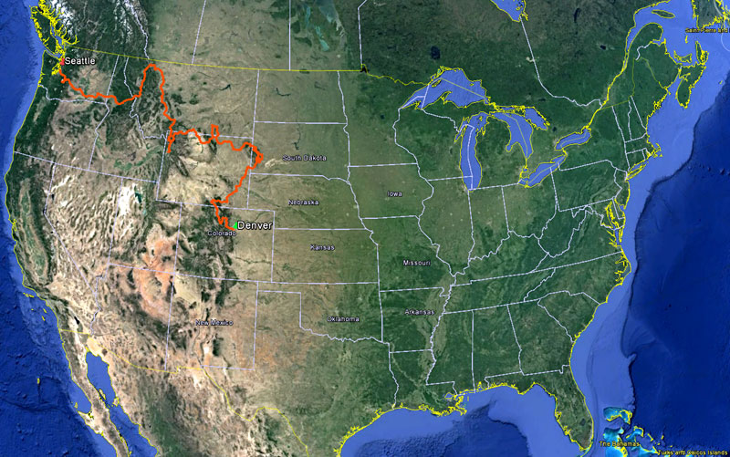 Map of our North by Northwest Tour