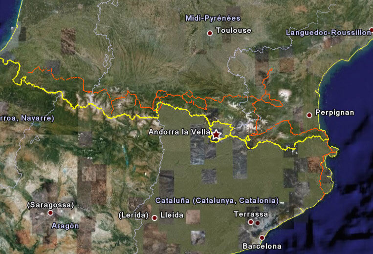 French Pyrenees Road Map
